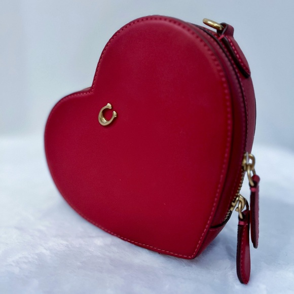 NEVER USED- Coach Brass/Cherry Leather Crossbody - Picture 3 of 5